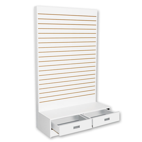 Slatwall L Unit-white